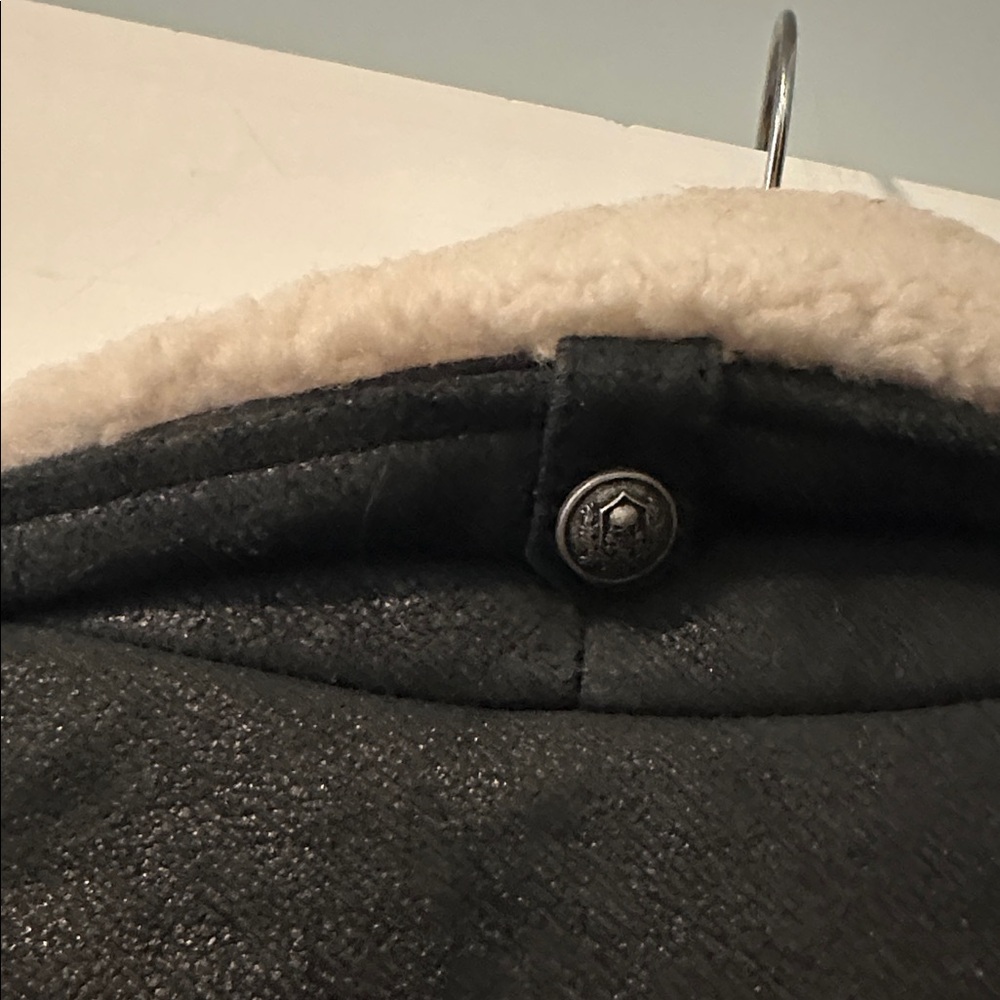The Kooples Soft Black Leather Biker Jacket. Detachable Fleece Collar. Like New. - Picture 4 of 12